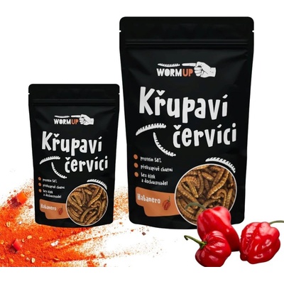 WormUP Křupaví červíci s habanerem 80 g