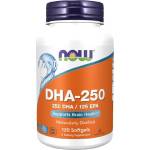 NOW NOW DHA-250, 250 DHA / 125 EPA, 120 Softgels - fitnesdobavki - 29,32 лв