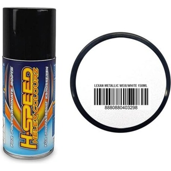 H-Speed спрей боя металик бял 150ml