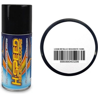 H-Speed спрей боя металик бял 150ml