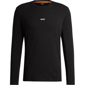 Boss Тениска Boss Men's Tchark Orange Cotton Long Sleeve T-Shirt - Black 001