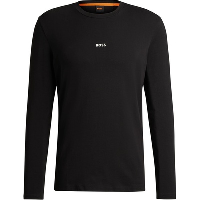 Boss Тениска Boss Men's Tchark Orange Cotton Long Sleeve T-Shirt - Black 001