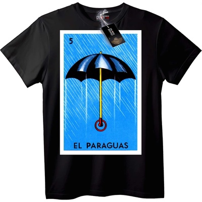 NOONEBRAND Тениска Loteria чадър - L, Black