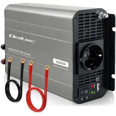 Qoltec 52682 MS Wave 12V/230V 1000/2000W USB