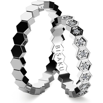 Bisaku snubní Favo BIS B34333125WG Stříbrná