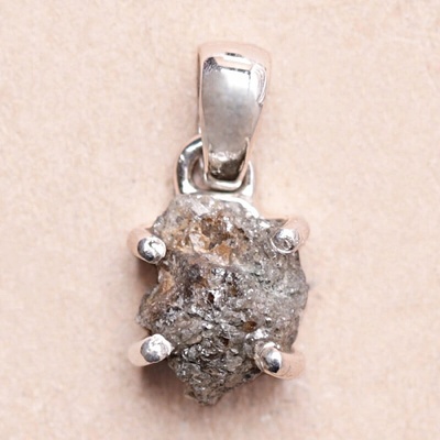 Nefertitis Diamant přírodní surový přívěsek stříbro LOT46 NF51986