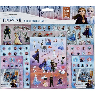 Karton P P velká sada nálepek Frozen 500 ks