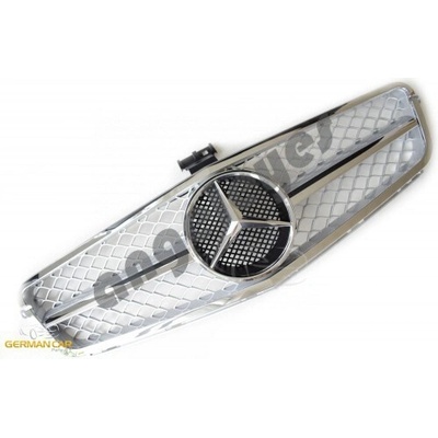 Angeleyes Mercedes C W204 predná maska AMG, strieborná s chrómom