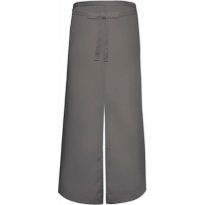Link Kitchen Wear Barová a bistro zástěra s rozparkem z keprové tkaniny šedá tmavá 100 x 100 cm X962