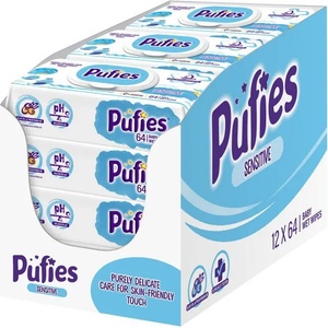 Pufies Мокри кърпи Sensitive 12 х 64 бр