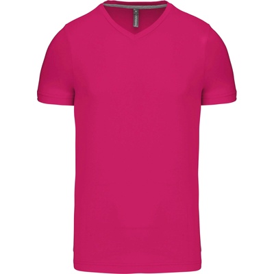 Kariban v-neck k357 / Мъжка тениска с къс ръкав - фуксия 4xl (20k35731014)
