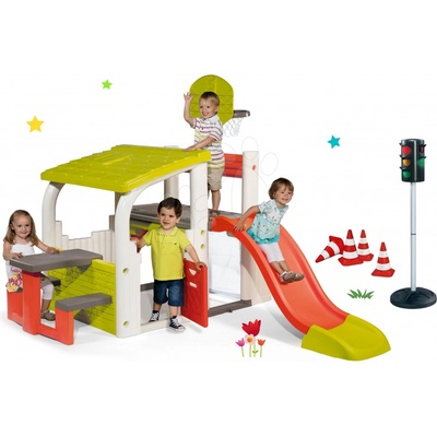 Smoby set hrací centrum Fun Center BIG semafor dopravní značky a silniční kužely