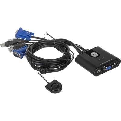 Aten CS-22U Datový přepínač 2-port KVM USB mini, 1m kabely, DO