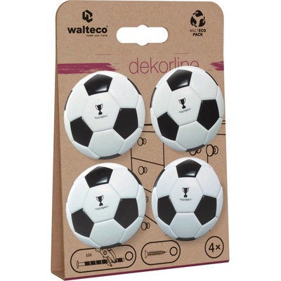 Walteco Set nábytkových knopek, Fotbalové míče, průměr 50mm, 4 ks 7702 – Zboží Mobilmania