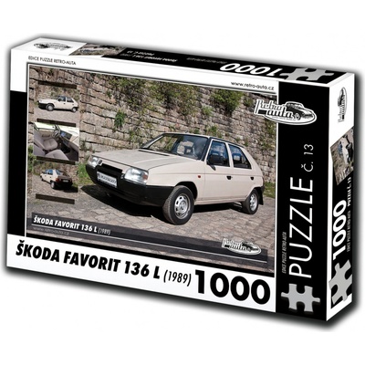 Retro-auta č. 13 Škoda Favorit 136 L 1989 1000 dielov