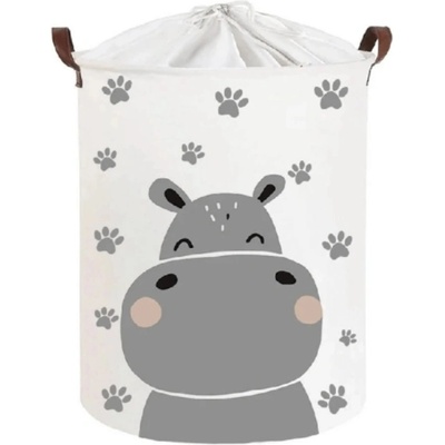 SIPO Кошница за съхранение на играчки с шнур Sipo - Хипопотам, 43 l (SBT43)