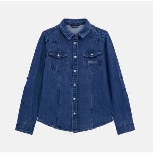 GUESS Риза деним за момиче с дълъг ръкав Guess