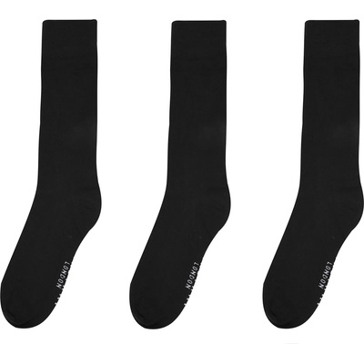 Firetrap Мъжки чорапи Firetrap 3 Pack Formal Socks Mens - Black