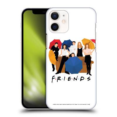 Obal na mobil Apple Iphone 12 MINI - HEAD CASE - Přátelé - Silueta (Pouzdro, kryt pro mobil Apple Iphone 12 MINI - Seriál Přátelé - U fontány - kresba)