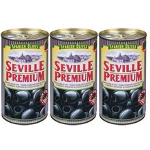 Seville Premium Černé španělské olivy bez pecky 350g