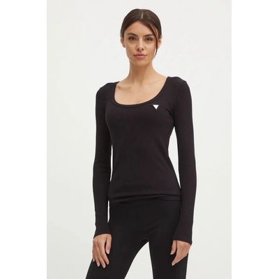Guess Tričko s dlouhým rukávem V4BP07.K8RT2 černá