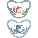 NIP Каучукови залъгалки NIP - Butterfly, Динозавър и лисица, 16-32 м, 2 броя (340008213105513) - baby