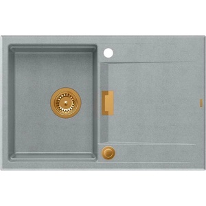 Quadron Вградена мивка от композитен материал Quadron Unique Oven, сива - медна, 76x50 см (HQO7650U5_PVDC1) Мивка за вграждане