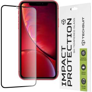 Techsuit Протектор за iPhone 11 / iPhone XR - 111D Full Cover / Full Glue Glass - Черен