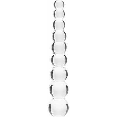 Clarity Elysian Pearls dildo z borosilikátového skla 20 x 3,8 cm