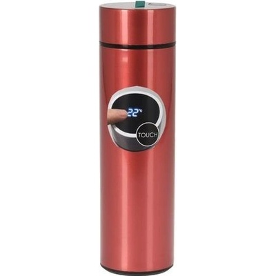Excellent termoska nerez s teploměrem 500 ml červená