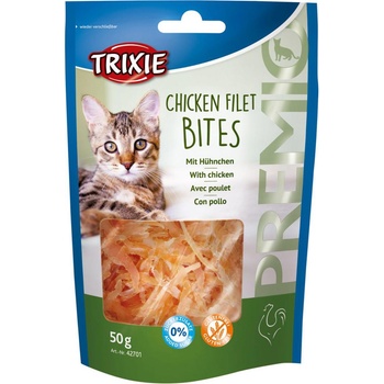 TRIXIE Chicken Fillet Bites - Лакомство за котки с пилешки късчета, 50 гр