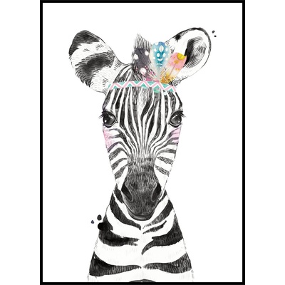 Jen tak z lásky Plakát Zebra Rozměr plakátu: 40 x 50 cm, Varianta zebry: Zebra indián
