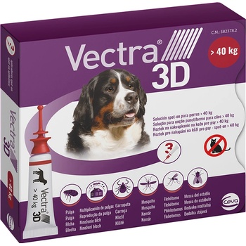 Vectra 3D Spot-On XL pro psy nad 40 kg 3 x 8 ml