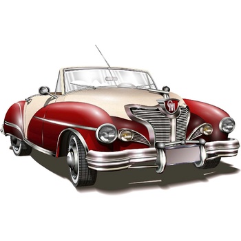 DIMEX ART s. r. o Флизелинов фототапет винтидж кабриолет 375 x 250 см