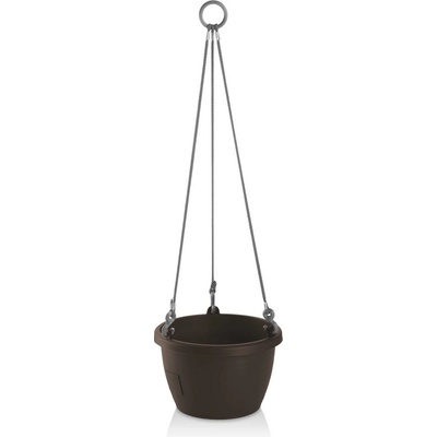 Gardenico Samozavlažovací závesný kvetináč Marina hnedá, pr. 25 cm