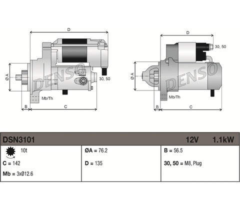 Startér DENSO DSN3101