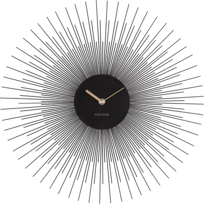 Karlsson Стенен часовник Peony малък черен (KA5817BK)