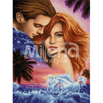 Milena Style Завинаги заедно - гоблен със схема конци dmc 1: 1