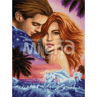 Milena Style Завинаги заедно - гоблен със схема конци dmc 1: 1