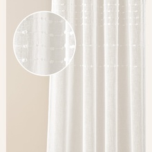 Záclona MARISA na francúzske okno v krémovej farbe na kruhy Šírka 140 cm | Dĺžka 250 cm krémová