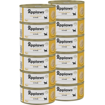 Applaws Консерва за котки с пилешки гърди в бульон 12 x 156 г