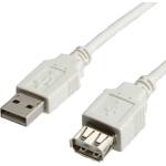 Roline Кабел Roline S3111-400, USB Type A(м) към USB Type A(ж), 0.8m, бежов