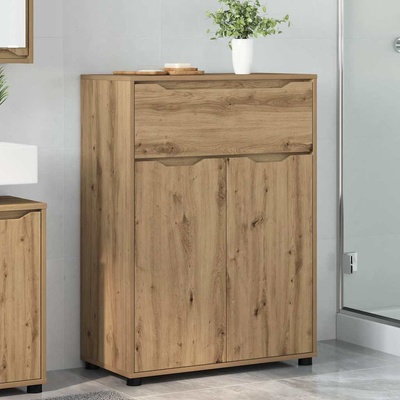 vidaXL Шкаф за баня с рафт Дъб 72, 5 x 36, 5 x 100 см Инженерно дърво (888776)