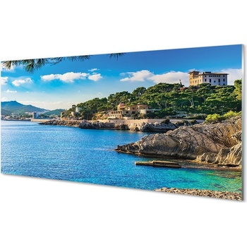 Sklenený obraz Španielsko Morské pobrežie horách 100x50 cm