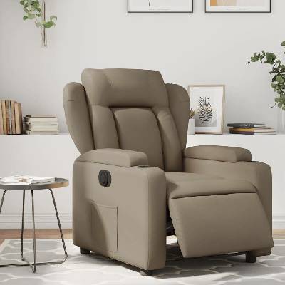 vidaXL 3204536 Elektrické polohovací cappuccino umělá kůže