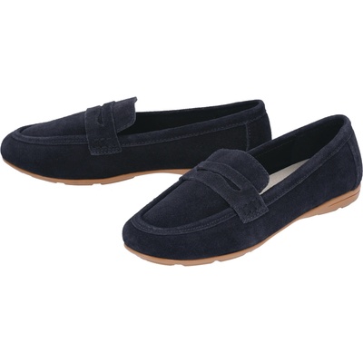 Esmara Dámské kožené mokasíny navy – Zboží Dáma