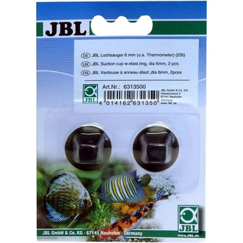 JBL - Гумени държачи за засмукване, закрепване на термометри в аквариуми и терариуми, 2 броя