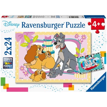 Image 1 of Ravensburger Пъзел Ravensburger от 2 x 24 части - Кученцата на Дисни (5087)