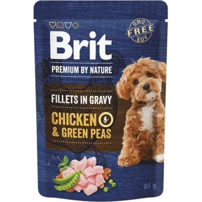Brit Premium Adult Dog Fillets Gravy Chicken & Green Peas 85 g