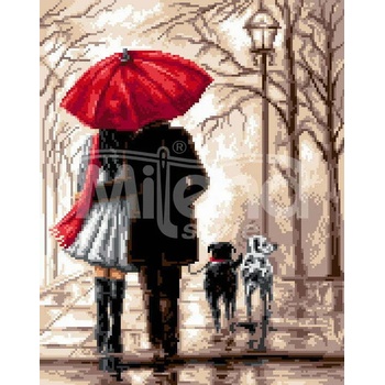 Image 1 of Milena Style Разходка под дъжда - диамантен гоблен